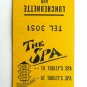 Tubley's Spa - Newport, Rhode Island Restaurant 20 Strike Matchbook Cover RI