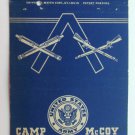 Camp McCoy  Wisconsin - United States Army 40 Strike US Military Matchbook Cover