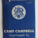 Camp Campbell, Kentucky US Army 40 Strike Military Matchbook Cover Matchcover KY