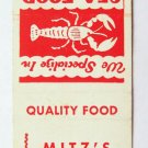 Mitz's Bar & Grill - York, Pennsylvania PA Restaurant 20 Strike Matchbook Cover