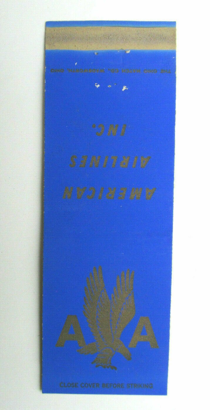 American Airlines Inc. 20 Strike Aviation Transportation Matchbook Cover AA