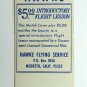 Hawke Flying Service - Modesto, CA City County Airport 20 Strike Matchbook Cover