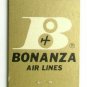 Bonanza Air Lines 20 Strike Airline Matchbook Cover Aviation Transportation
