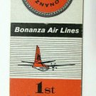 Bonanza Air Lines 1st All Jet-Powered Airline America 20 Strike Matchbook Cover