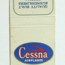 Cessna Airplanes - Cessna Aircraft Co. Wichita, Kansas 20 Strike Matchbook Cover