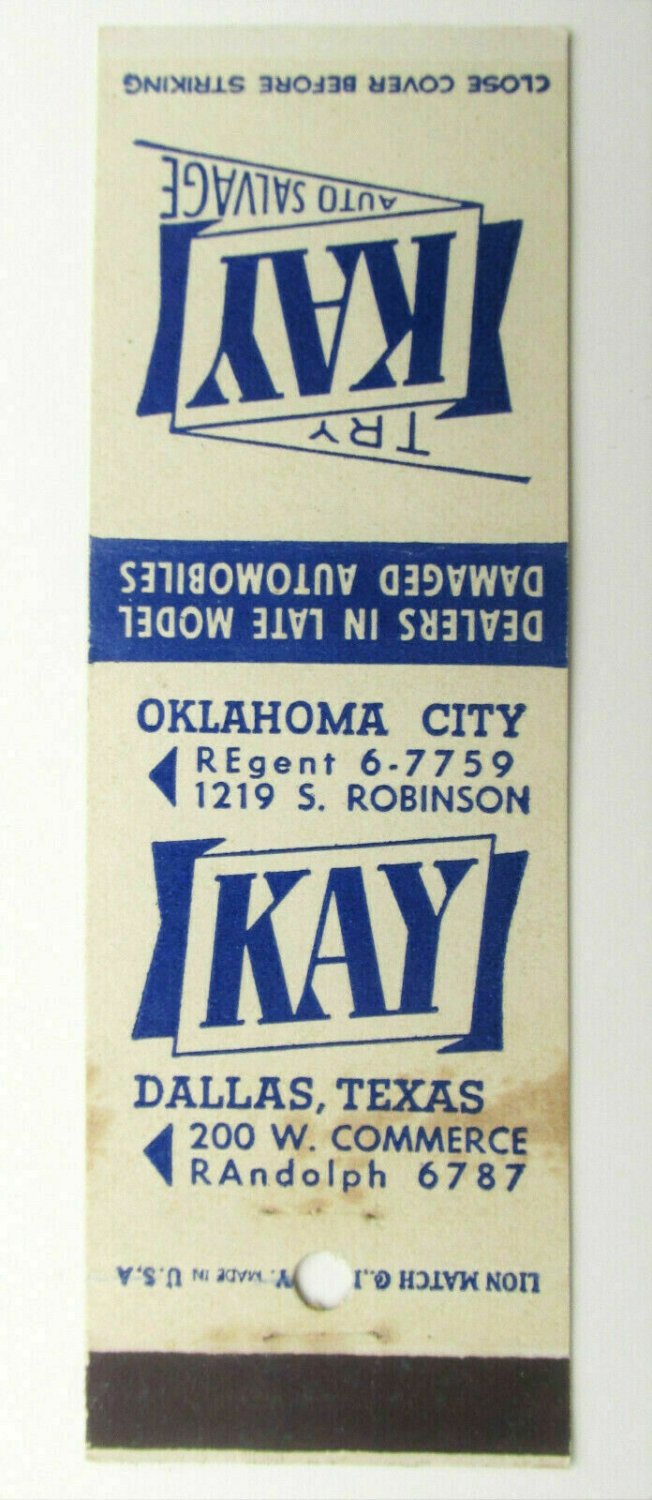 Kay Auto Salvage Dallas, Texas , Oklahoma City Cars 20 Strike