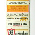 Buckingham Palace - 1957 Tip'n Twinkle 20 Strike Matchbook Cover Matchcover