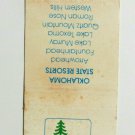 Oklahoma State Resorts Tourism Recreation 20 Strike Matchbook Cover Matchcover