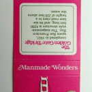 Manmade Wonders Golden Gate Bridge San Francisco, CA 20 Strike Matchbook Cover Manmade Wonders Golden Gate Bridge San Francisco, CA 20 Strike Matchbook Cover