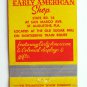 Old World Shop - St. Augustine, Florida 20 Strike Matchbook Cover Early American
