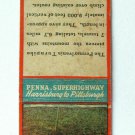 Pennsylvania Turnpike Superhighway Souvenir 20 Strike Matchbook Cover Matchcover