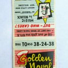 Golden Naval Dance Hall - 1957 Tip 'n Twinkle Matchbook Cover 20 Strike Size