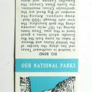Our National Parks - Big Bend Texas 20 Strike Matchbook Cover TX Matchcover