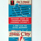 Del Webb's Sun City - Florida Senior Community 20 Strike Matchbook Cover FL