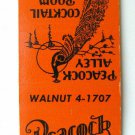 Peacock Inn - Princeton, New Jersey Restaurant 20 Strike Matchbook Cover NJ Peacock Inn - Princeton, New Jersey Restaurant 20 Strike Matchbook Cover NJ