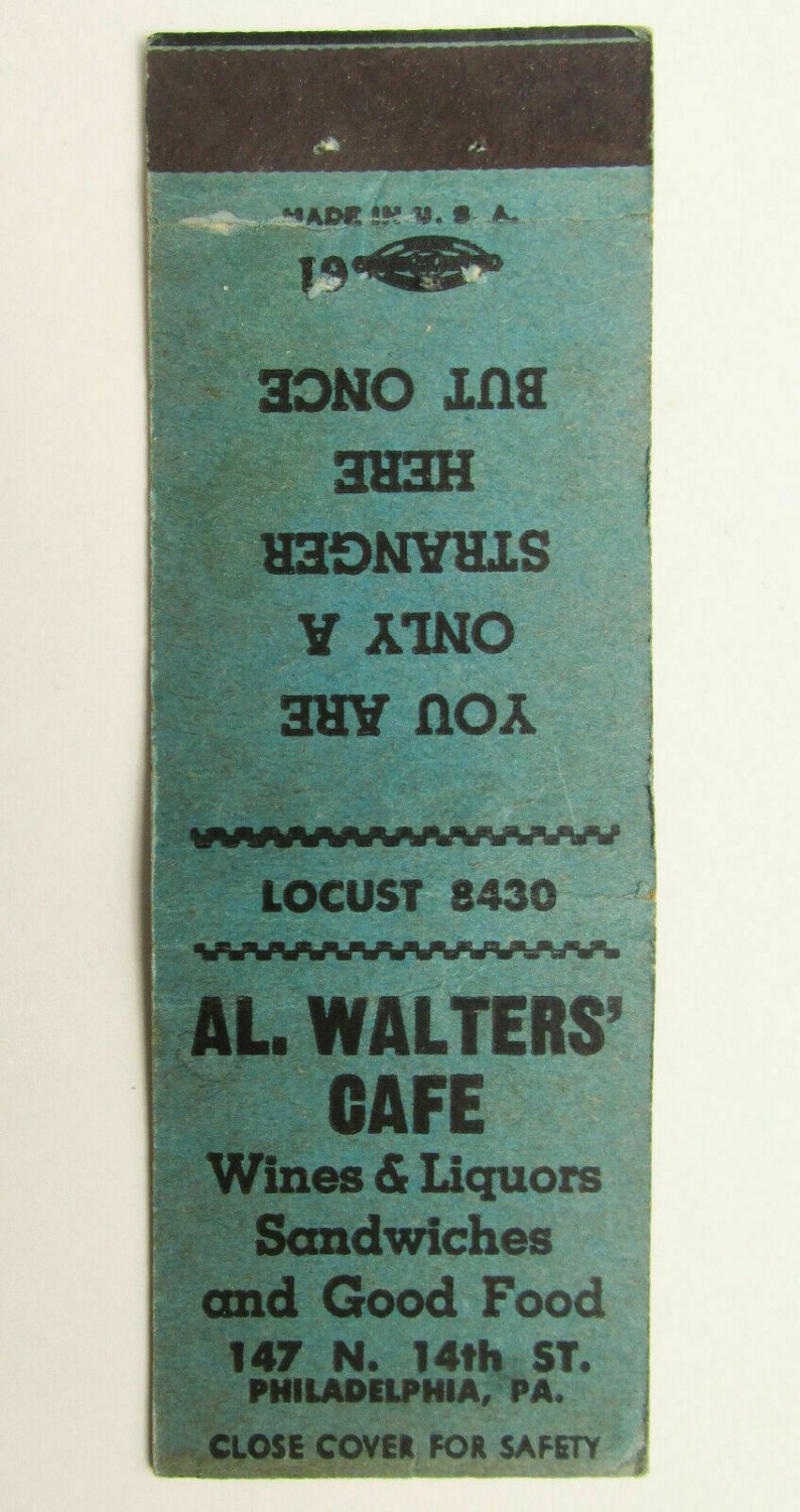 Al. Walters' Cafe - Philadelphia, Pennsylvania Restaurant 20FS ...