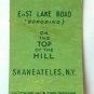 Brae Lock View - Skaneateles, New York Restaurant 20 Strike Matchbook Cover NY
