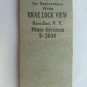 Brae Lock View - Skaneateles, New York Restaurant 20 Strike Matchbook Cover NY