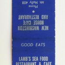 Lamb's Sea Food Restaurant - Beach Haven, New Jersey 20 Strike Matchbook Cover Lamb's Sea Food Restaurant - Beach Haven, New Jersey 20 Strike Matchbook Cover