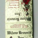 Widow Brown's Inn - Stockertown, Pennsylvania Restaurant 20RS Matchbook Cover PA