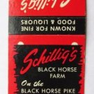 Schillig's Black Horse Farm - Mt. Ephraim, New Jersey Restaurant Matchbook Cover Schillig's Black Horse Farm - Mt. Ephraim, New Jersey Restaurant Matchbook Cover
