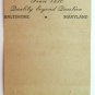 Bellows & Co. Partners Choice - Baltimore, Maryland 40 Stick Matchbook Cover MD