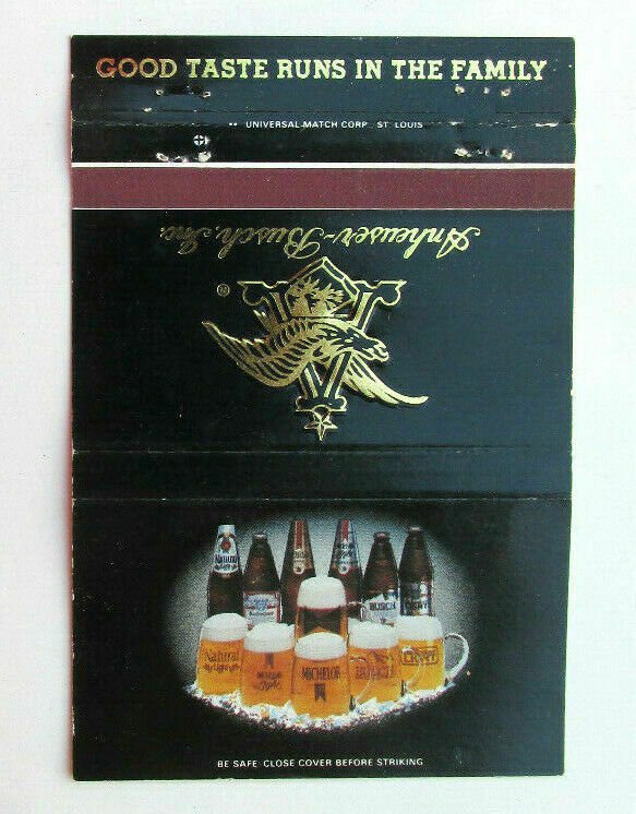 Anheuser- Busch Beer Advertisement 40 Strike Alcoholic Beverage Matchbook Cover