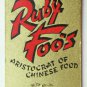 Ruby Foo's - Washington, DC Chinese Restaurant 20 Strike Matchbook Cover Lion