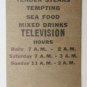 La Rosa Restaurant / Stag Bar  Annapolis, Maryland 20 Strike Matchbook Cover MD