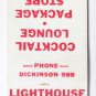 Lighthouse Diner - Fenwick Island, Delaware Restaurant 20 Strike Matchbook Cover