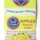 Blue Star Potato Chips Advertisement 20 Strike Matchbook Cover Matchcover