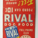 Rival Dog Food ID Tag - Chicago, IL Advertisement - 20 Strike Matchbook Cover