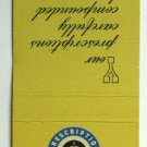 Clearwater and McCarty Drug Store - Rockville, Indiana 20 Strike Matchbook Cover