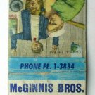 McGinnis Bros. Drug Store - McKees Rocks, Pennsylvania 20 Strike Matchbook Cover