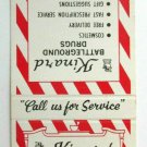 Kinard Battleground Drugs - Greensboro, North Carolina 20 Strike Matchbook Cover