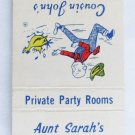 Aunt Sarah's Pancake House Virginia Restaurant 20 Strike Matchbook Match Cover Aunt Sarah's Pancake House Virginia Restaurant 20 Strike Matchbook Match Cover