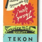 Tekon Grill - Tekonsha, Michigan Restaurant 20 Strike Matchbook Cover Matchcover