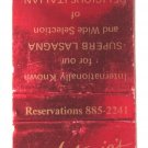Antonio's Italian Restaurant - Centerville, Ohio  20 Strike Matchbook Cover OH