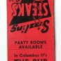 The Pub Steak House - Columbus, Ohio Restaurant 20 Strike Matchbook Cover OH