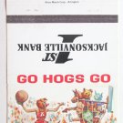 1980-81 Razorback Basketball Schedule Hogs - Arkansas 40 Strike Matchbook Cover
