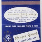 Rodger Young Auditorium  Los Angeles, California 40RS Matchbook Cover Dancing CA