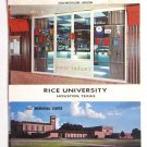 Rice University - Houston, Texas 40 Strike Matchbook Cover Rice Memorial Center