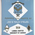 University of Georgia Lamda Chapter Pi Kappa Phi Frat 40 Strike Matchbook Cover