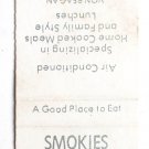 Smokies Restaurant - Gatlinburg, Tennessee 20 Strike Matchbook Cover Matchcover