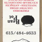 Bean Pot Restaurant - Crossville, Tennessee 20 Strike Matchbook Cover Matchcover