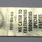 Rendezvous Restaurant - Chapel Hill, North Carolina 20 Strike Matchbook Cover NC