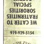 Rendezvous Restaurant - Chapel Hill, North Carolina 20 Strike Matchbook Cover NC