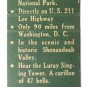 Luray Caverns, VA Singing Towers - Virginia 20 Strike Matchbook Cover Matchcover