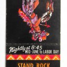 Stand Rock Indian Ceremonial Wisconsin Dells Matchbook Cover American Legion 187