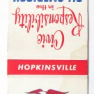 Hopkinsville, Kentucky - All-American City 20 Strike Matchbook Cover Matchcover